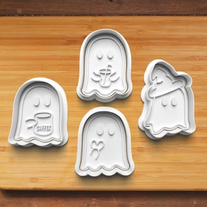 Halloween Hayaletler 4 Lü Set Kurabiye Kalıbı ve Şeker Hamuru Kalıbı