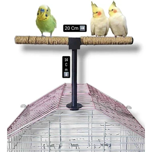 T Tünek Kuş Kafesi Üstü/yanı Hasır Kaplama 20X14 cm