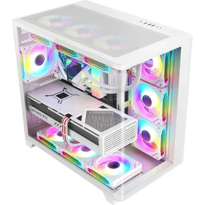 Ocean Curved Pro Beyaz 7x Argb Fan USB 3.0 750W 80+ White Atx Gaming Atx Bilgisayar Kasası Beyaz