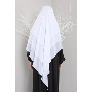 3 Katlı Sufle  Khimar Hijap Tesettür Hazır Şal