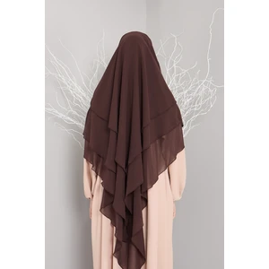 3 Katlı Sufle  Khimar Hijap Tesettür Hazır Şal