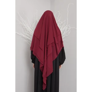 3 Katlı Sufle  Khimar Hijap Tesettür Hazır Şal