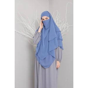 3 Katlı Sufle  Khimar Hijap Tesettür Hazır Şal