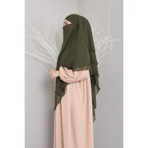 3 Katlı Sufle  Khimar Hijap Tesettür Hazır Şal
