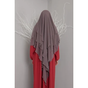 3 Katlı Sufle  Khimar Hijap Tesettür Hazır Şal