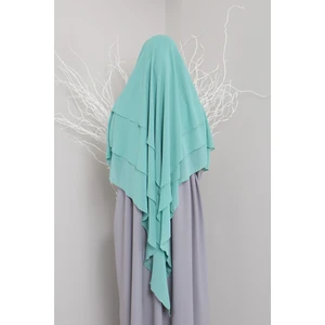 3 Katlı Sufle  Khimar Hijap Tesettür Hazır Şal