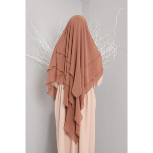 3 Katlı Sufle  Khimar Hijap Tesettür Hazır Şal