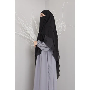 3 Katlı Sufle  Khimar Hijap Hazır tesetttür şal