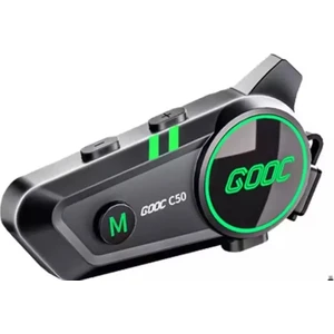 Arell Teknoloji C50 2x Motosiklet Intercom Kask Kulaklık 1500 Mah Rgb Işıklı Çift Eşleşme