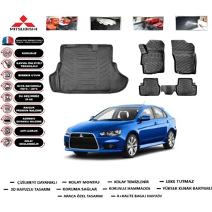 Lancer 2010 Model Bagaj Havuzu Araca Özel Paspas Takımı Prrox