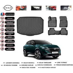 Qashqai 2025 Model Alt Bagaj Havuzu Araca Özel Paspas Takımı Prrox