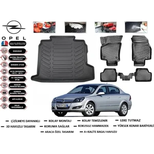 Astra H Sedan 2011 Model Bagaj Havuzu Araca Özel Paspas Takımı Prrox