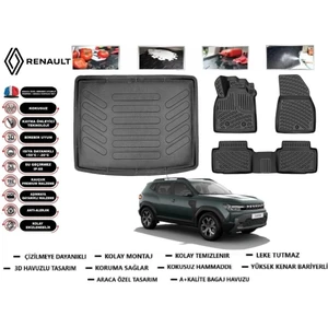 Duster 2025 Model Sabit Zemin Bagaj Havuzu Araca Özel Paspas Takımı Prrox