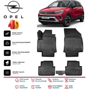 Crossland 2023 Model  4d Havuzlu Paspas