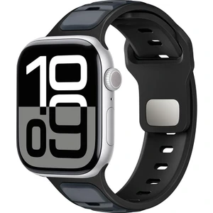 Apple Watch 10 46 mm Uyumlu Silikon Kordon Çift Renkli Premium Spor Tasarım Kayış