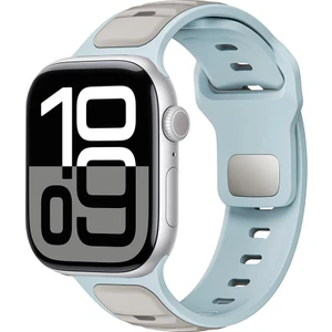 Apple Watch 10 46 mm Uyumlu Silikon Kordon Çift Renkli Premium Spor Tasarım Kayış