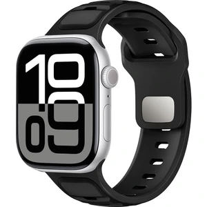 Apple Watch 10 46 mm Uyumlu Silikon Kordon Çift Renkli Premium Spor Tasarım Kayış