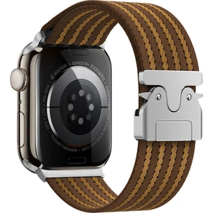 Apple Watch 10 / 11 46 mm Uyumlu Naylon Dokuma Kumaş Kordon Premium Kayış Kilitli Mekanik Toka