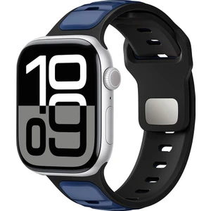 Apple Watch 10 46 mm Uyumlu Silikon Kordon Çift Renkli Premium Spor Tasarım Kayış