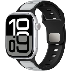 Apple Watch 10 46 mm Uyumlu Silikon Kordon Çift Renkli Premium Spor Tasarım Kayış