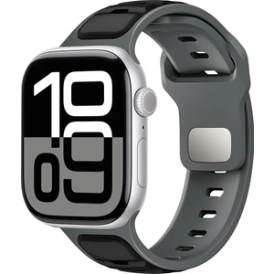Apple Watch 10 46 mm Uyumlu Silikon Kordon Çift Renkli Premium Spor Tasarım Kayış