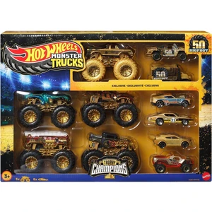 JDW07 Hot Wheels Monster Trucks Bigfoot Trophy Şampiyonları Araba ve Kamyon Çokl