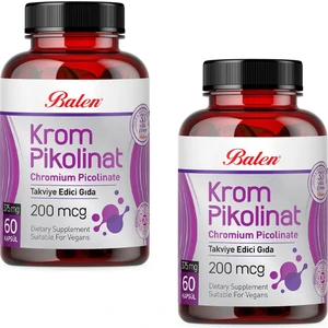 Krom Pikolinat Kapsül 375 Mg 60 Kapsül x 2 Adet