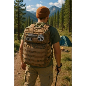QUICKPREP 45L Kamuflaj Taktik Sırt Çantası | Outdoor, Kamp, Askeri Stil, Su Geçirmez, Çok Gözlü