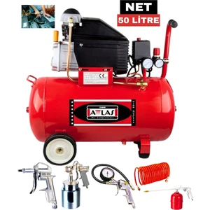2 HP 50 Litre  Hava Kompresörü + 5 Parça Havalı Set | Model: HK2050 | Profesyonel Kullanım