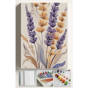 Sayılarla Boyama Çerçeveli Hobi Seti Numaralı Tuval Fırça Boya Dahil Kasnaklı 40X50 cm Elegant