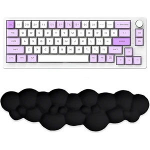 Golite Bulut Şekilli Beyaz Klavye Bilek Desteği Ergonomik & Konforlu Memory Foam Kaymaz Taban Bilek Yastığı