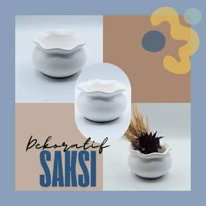 Luna Dekoratif Mumluk & Saksı | El Yapımı Obje | Çok Amaçlı Kullanım | Tekli | Sukulent Saksısı