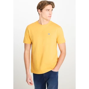 Regular Fit Normal Kesim Bisiklet Yaka Sarı Tişört