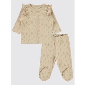 Civil Baby Kız Bebek Pijama Takımı 1-6 Ay Fildişi