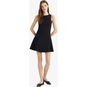 Coool Bisiklet Yaka Bengalin Kolsuz Mini Yazlık Elbise F2666AX25SM