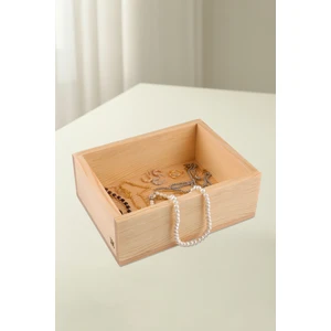 Limon Dekor Kapaklı Ahşap Kutu - Masif Çam Ağacı Tahta Takı Kutusu / Organizer