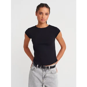 31779 Bisiklet Yaka Basic T-Shirt-Siyah