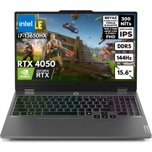 Loq I7-13650HX 48 -GB DDR5 4 TB SSD RTX4050 (6GB-105W) 15.6" Fhd Freedos Aı Gaming Notebook 83DV0118TRHMF15
