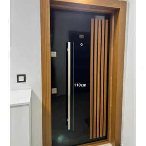 Çelik Kapı Çekme Kolu Tutma Kolu 110 cm Iki Delik Mesafesi Ayarlanabilir Sistem 110CM Renk:saten