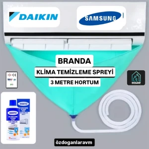 Klima Bakım Temizleme Brandası Hortum Sprey 9000 ve 12000 Btu Klimalar