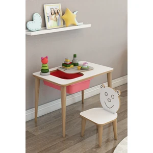 Çocuk Çalışma Masası Oyun ve Etkinlik Masası Yaz Sil Tekli Masa Sandalyeli