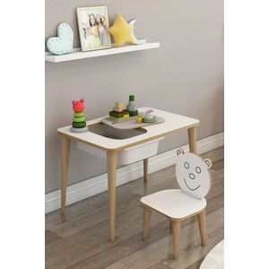 Çocuk Çalışma Masası Oyun ve Etkinlik Masası Yaz Sil Tekli Masa Sandalyeli