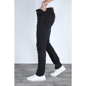 Erkek Regular Fit Rahat Kesim Denim Siyah Jeans