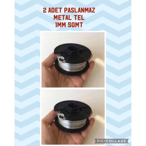 İki Bobin Tel .. 1Mm 50 metre çelik tel
