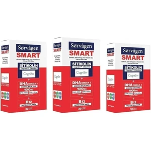 Smart Sitikolin Dha Omega 3 ve B12 30 Kapsül x 3 Sorvagen Smart Sitikolin Dha Omega 3 ve B12 30 Kapsül x 3