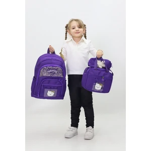 Kız Çocuk Hello Kitty Temalı 3’lü Okul Çanta Seti Sırt Çantası Termal Beslenme Çantası Kalemlik