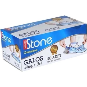 Broken Stone Galoş Hijyenik Tek Kullanımlık Lastikli Galoş Kutulu 100 Adet