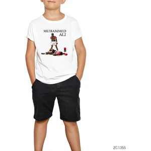 Muhammed Ali Knockout Beyaz Çocuk Tişört