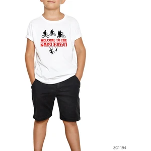 Stranger Things Wellcome Upside Down Beyaz Çocuk Tişört