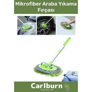 Özel Üretim 180 Derece Dönen Otomobil Çizmez Hasar Mikrofiber Araba Yıkama Sopalı Fırça Seti
